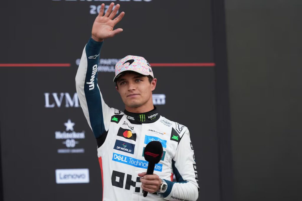 Norris deslumbra al volante de un Ferrari en su último desafío
