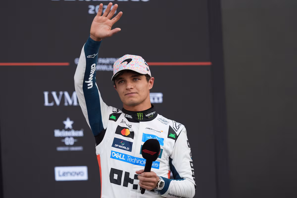 Norris deslumbra al volante de un Ferrari en su último desafío