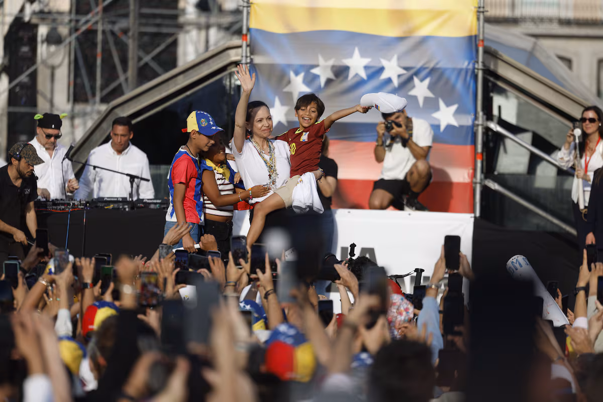 María Corina Machado lanza su mensaje de retorno en el corazón de Madrid